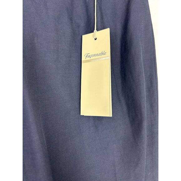 NWT Faconnable Navy Blue Womens Dress Pants Size 8 MRSP 225 - Picture 12 of 15